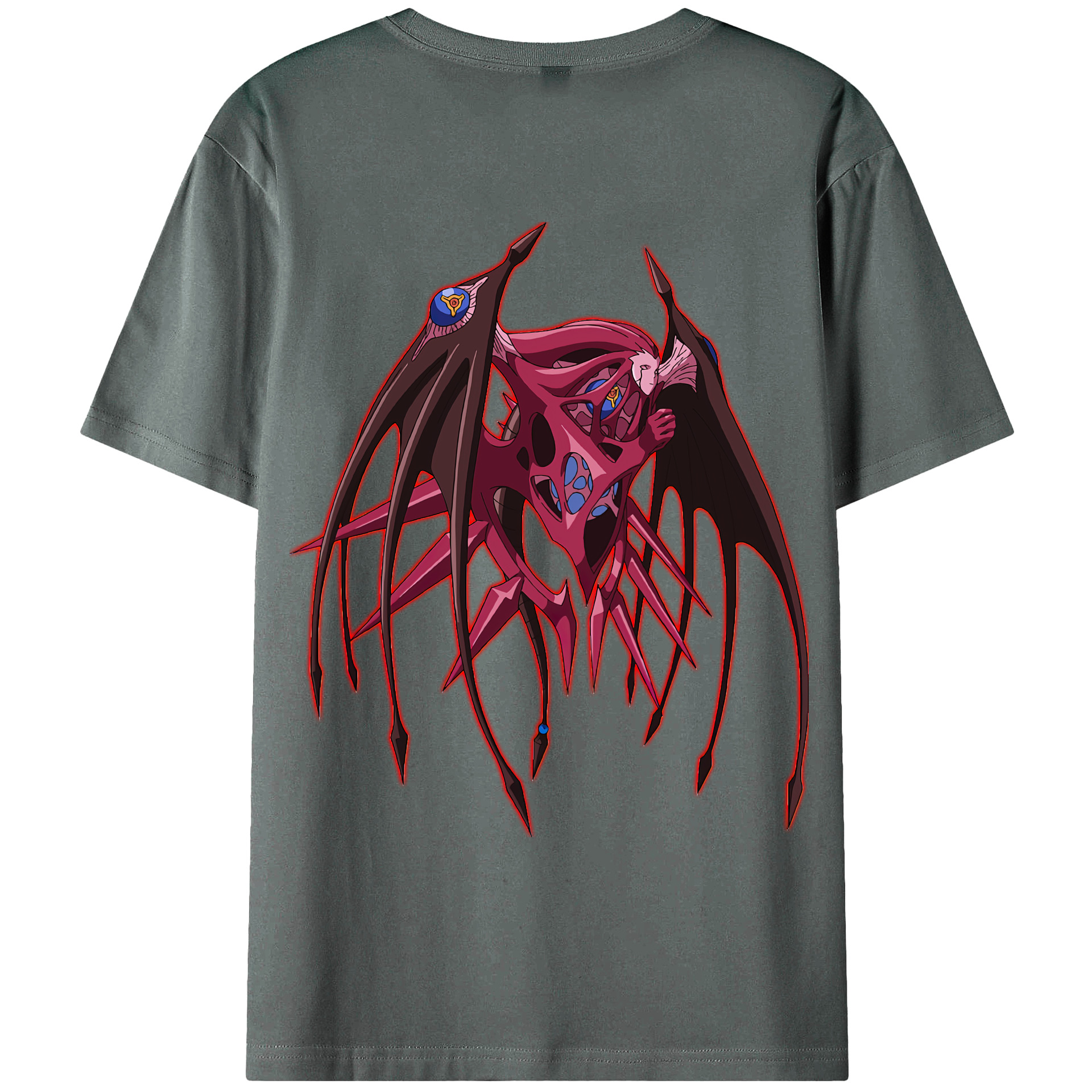 （画像用） 遊☆戯☆王 Yu-Gi-Oh! 綿100％ メンズ半袖Tシャツ（バックプリント） 通気性